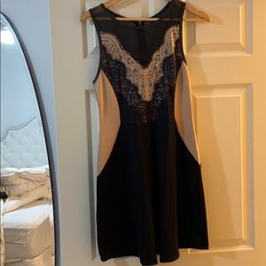 Buffalo dress with leather and lace detailing!